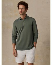 Faherty - Long-Sleeve Sunwashed Pique Polo Shirt - Lyst