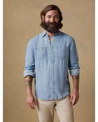 Faherty - Tried & True Chambray Workshirt - Lyst