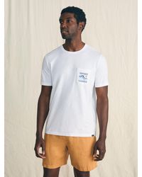 Faherty - Short-sleeve Surfrider Sunwashed Pocket T-shirt - Lyst