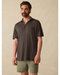 Faherty - Short-Sleeve Linen Polo Shirt - Lyst