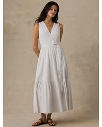 Faherty - Dune Cotton Gauze Wrap Dress - Lyst