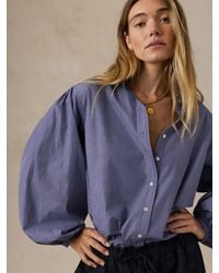 Faherty - Coastal Poplin Suki Blouse - Lyst