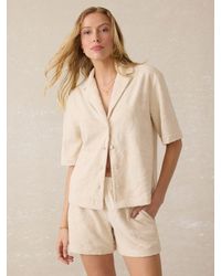 Faherty - Cabana Towel Terry Camp Shirt - Lyst
