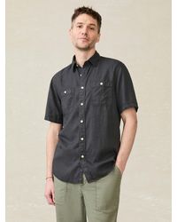 Faherty - Short-Sleeve Tried And True Chambray Shirt - Lyst