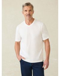 Faherty - Short-Sleeve Sunwashed V-Neck T-Shirt - Lyst