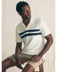 Faherty - Cabana Towel Terry Surf Stripe Polo Shirt - Lyst