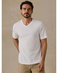 Faherty - Short-Sleeve Sunwashed V-Neck T-Shirt - Lyst