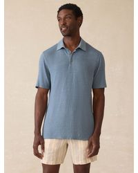 Faherty - Short-Sleeve Linen Polo Shirt - Lyst