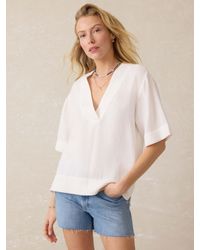 Faherty - Dune Cotton Gauze Short Sleeve Popover - Lyst