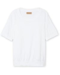 Falconeri - Short-sleeved Round-neck Cotton Jumper - Lyst