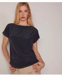 Falconeri - Silk And Modal Boat-Neck T-Shirt - Lyst