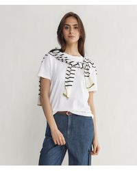 Falconeri - Short-sleeved Round-neck Cotton T-shirt - Lyst