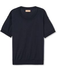 Falconeri - Short-sleeved Round-neck Cotton Jumper - Lyst