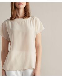 Falconeri - Silk And Modal Boat-neck T-shirt - Lyst