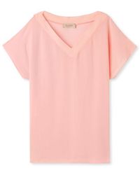 Falconeri - Silk V-neck Kimono T-shirt - Lyst