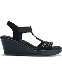 women's rumblers sparkle on wedge sandal