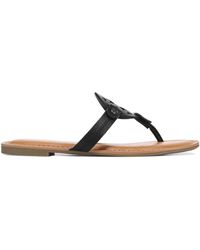 report black flat sandals