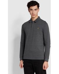Farah - Haslam Slim Fit Long Sleeve Polo Shirt - Lyst