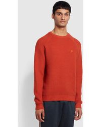 Farah - Lawes Regular Fit Textured Crew Neck Jumper - Lyst