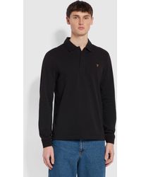 Farah - Haslam Slim Fit Long Sleeve Organic Cotton Polo Shirt - Lyst