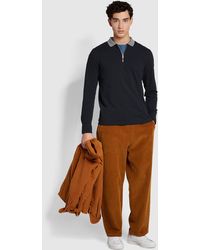 Farah - Vancouver Regular Fit Organic Cotton Long Sleeve Polo Top - Lyst