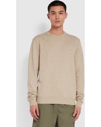 Farah - Tim Organic Cotton Crew Neck Sweatshirt - Lyst
