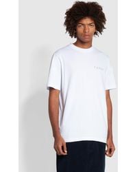 Farah - Terry Regular Fit Organic Cotton Short Sleeve Graphic T-Shirt - Lyst