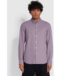 Farah - Brewer Slim Fit Organic Cotton Oxford Shirt - Lyst