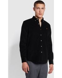 Farah - Bowery Casual Fit Organic Cotton Corduroy Shirt - Lyst