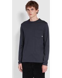 Farah - Weymouth Regular Fit Long Sleeve Organic Cotton T-Shirt - Lyst