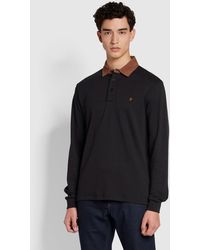 Farah - Tahoe Regular Fit Organic Cotton Corduroy Collar Polo Top - Lyst