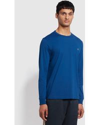 Farah - Worthington Regular Fit Organic Cotton Long Sleeve T-shirt - Lyst