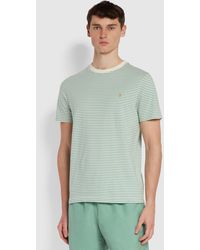 Farah - Daytona Slim Fit Striped Organic Cotton T-Shirt - Lyst