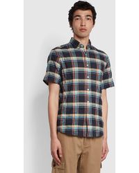 Farah - Cashell Casual Fit Short Sleeve Organic Cotton Shirt - Lyst