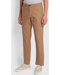 Farah - Elm Regular Fit Cotton Hopsack Trousers - Lyst