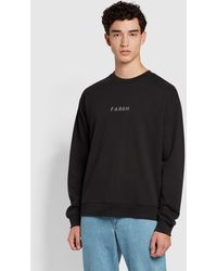Farah - Zermatt Relaxed Fit Organic Cotton Crew Neck Sweatshirt - Lyst