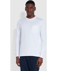 Farah - Weymouth Regular Fit Long Sleeve Organic Cotton T-shirt - Lyst