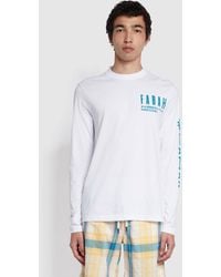 Farah - O'Donnell Regular Fit Long Sleeve Organic Cotton T-Shirt - Lyst