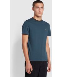 Farah - Daytona Slim Fit Striped Organic Cotton T-Shirt - Lyst
