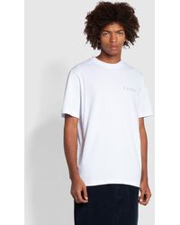 Farah - Terry Regular Fit Organic Cotton Short Sleeve Graphic T-Shirt - Lyst