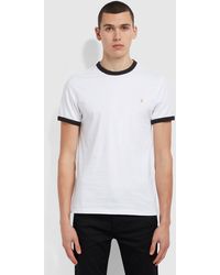 Farah - Groves Slim Fit Organic Cotton Ringer T-Shirt - Lyst
