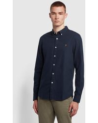Farah - Brewer Slim Fit Organic Cotton Oxford Shirt - Lyst