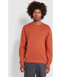 Farah - Tim Slim Fit Crew Neck Organic Cotton Sweatshirt - Lyst