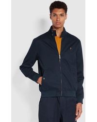 Farah - Waldorf Tall Fit Organic Cotton Harrington Jacket - Lyst