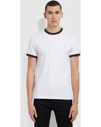 Farah - Groves Slim Fit Organic Cotton Ringer T-Shirt - Lyst
