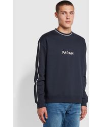 Farah - Courtnell Regular Fit Crew Neck Organic Cotton Sweatshirt - Lyst