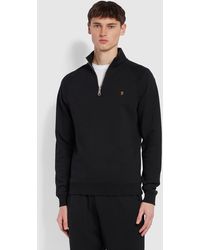 Farah - Jim Organic Cotton Quarter Zip Sweatshirt - Lyst
