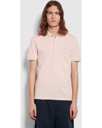 Farah - Stanton Slim Fit Short Sleeve Tipped Polo Shirt - Lyst