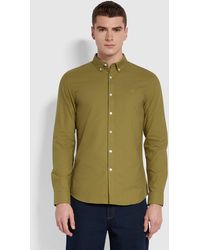 Farah - Brewer Slim Fit Organic Cotton Oxford Shirt - Lyst