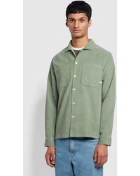 Farah - Reedy Relaxed Fit Organic Cotton Corduroy Shirt - Lyst